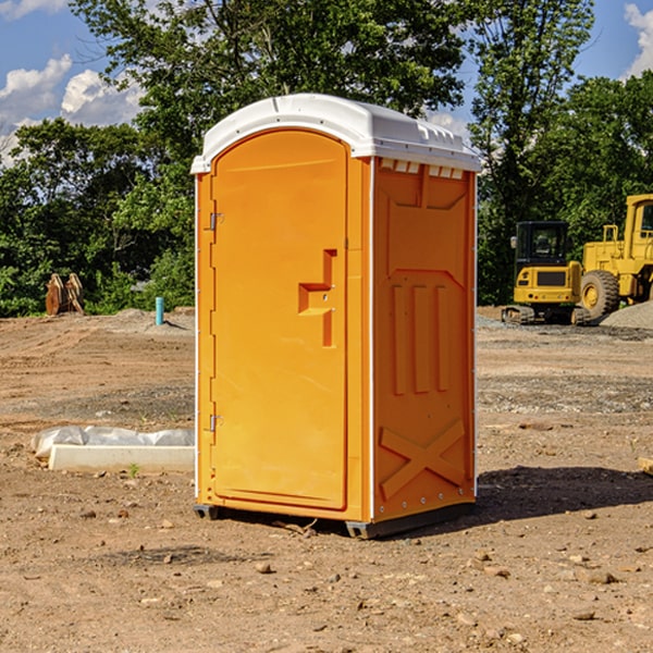 how often are the portable restrooms cleaned and serviced during a rental period in Kieler WI